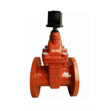 Red Color AWWA C509 Ductile Iron Flanged Ends NRS Resilient Seated Sluice Gate Valve Price